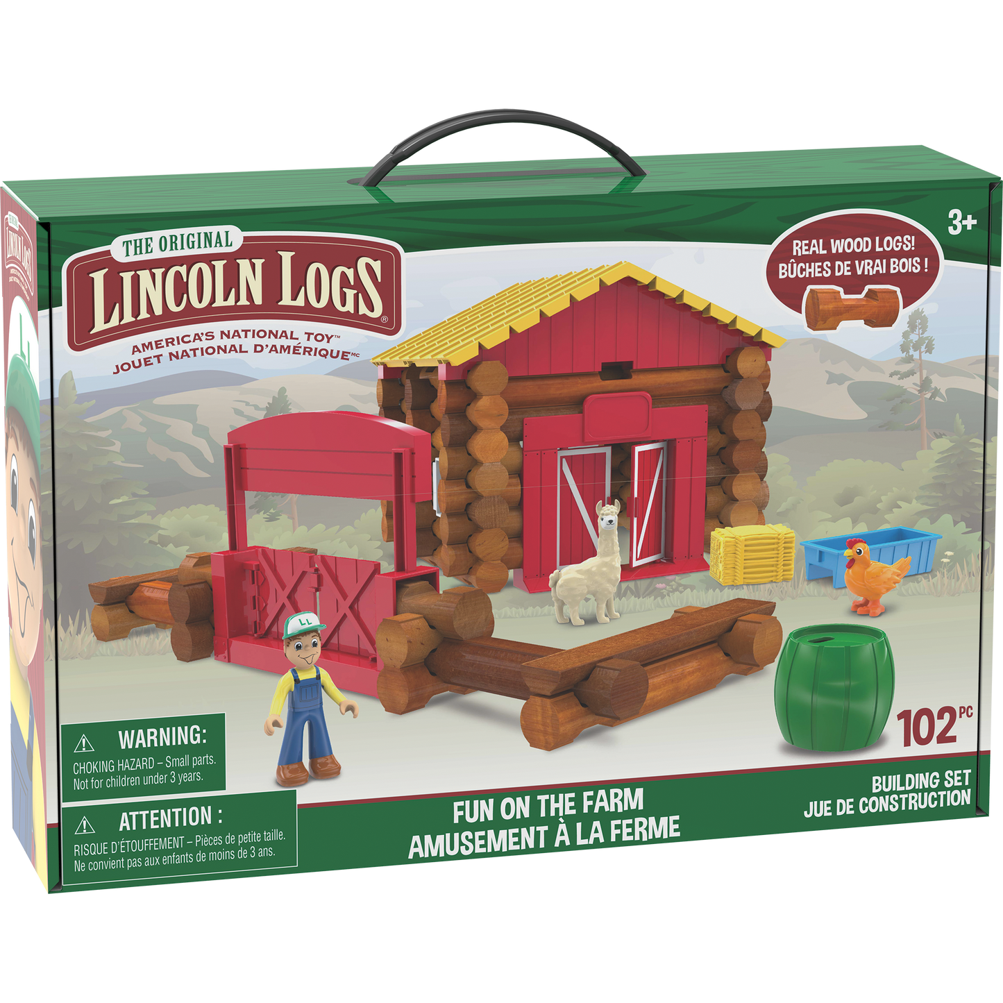 LINCOLN LOGS Fun on the Farm Build & Playset