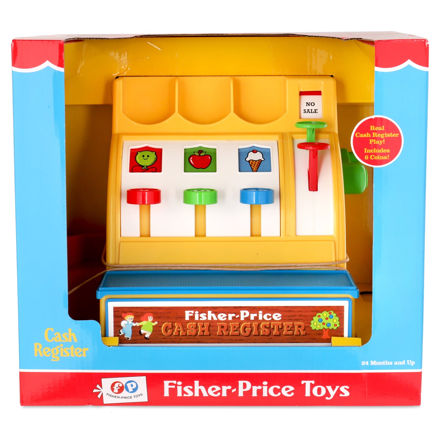 Fisher Price Classic Cash Register Toys & 6 Coins Included