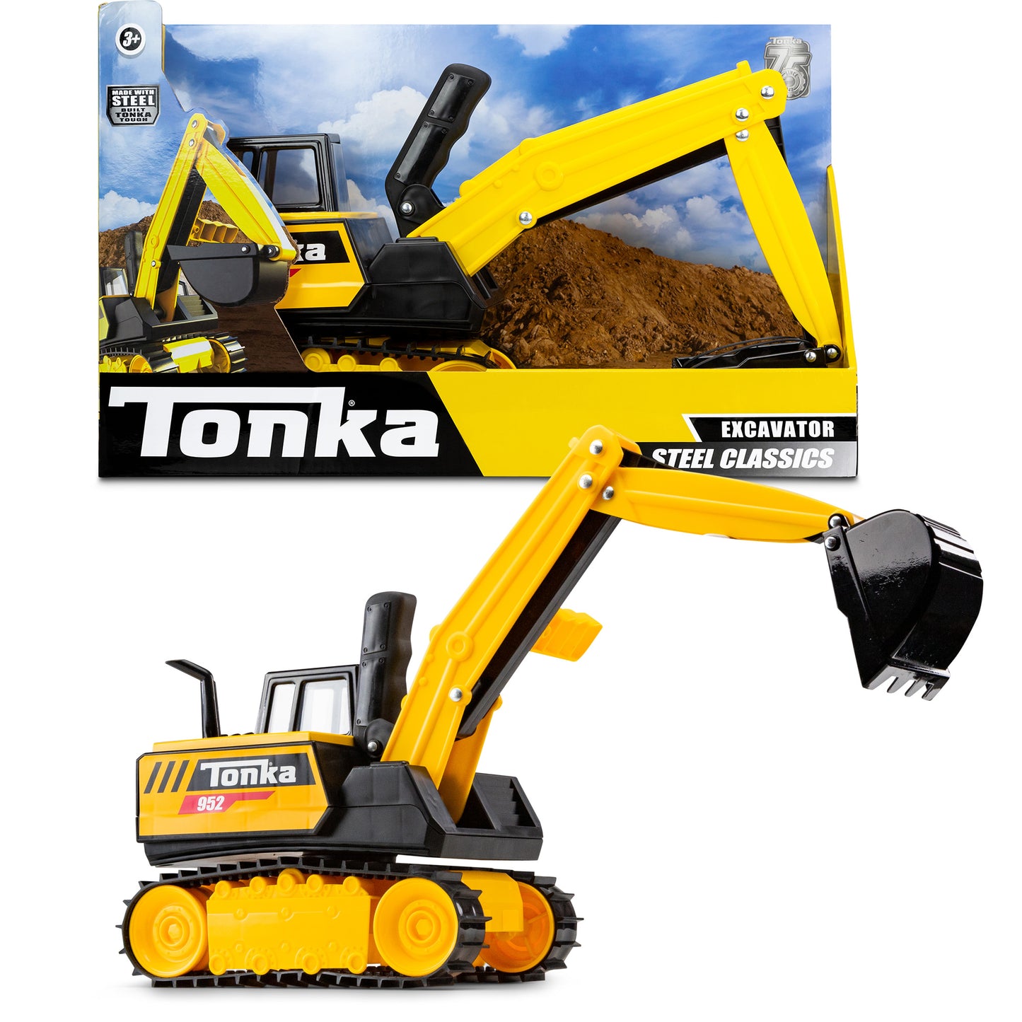 Tonka Steel Classics Excavator Toy For Kids