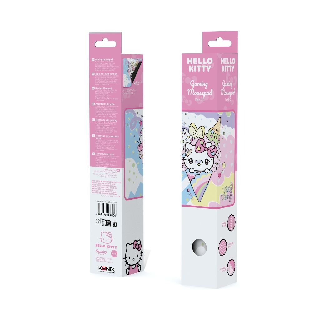 Officially Licensed Hello Kitty 'Ice Cream' Konix Mouse Pad (Medium)