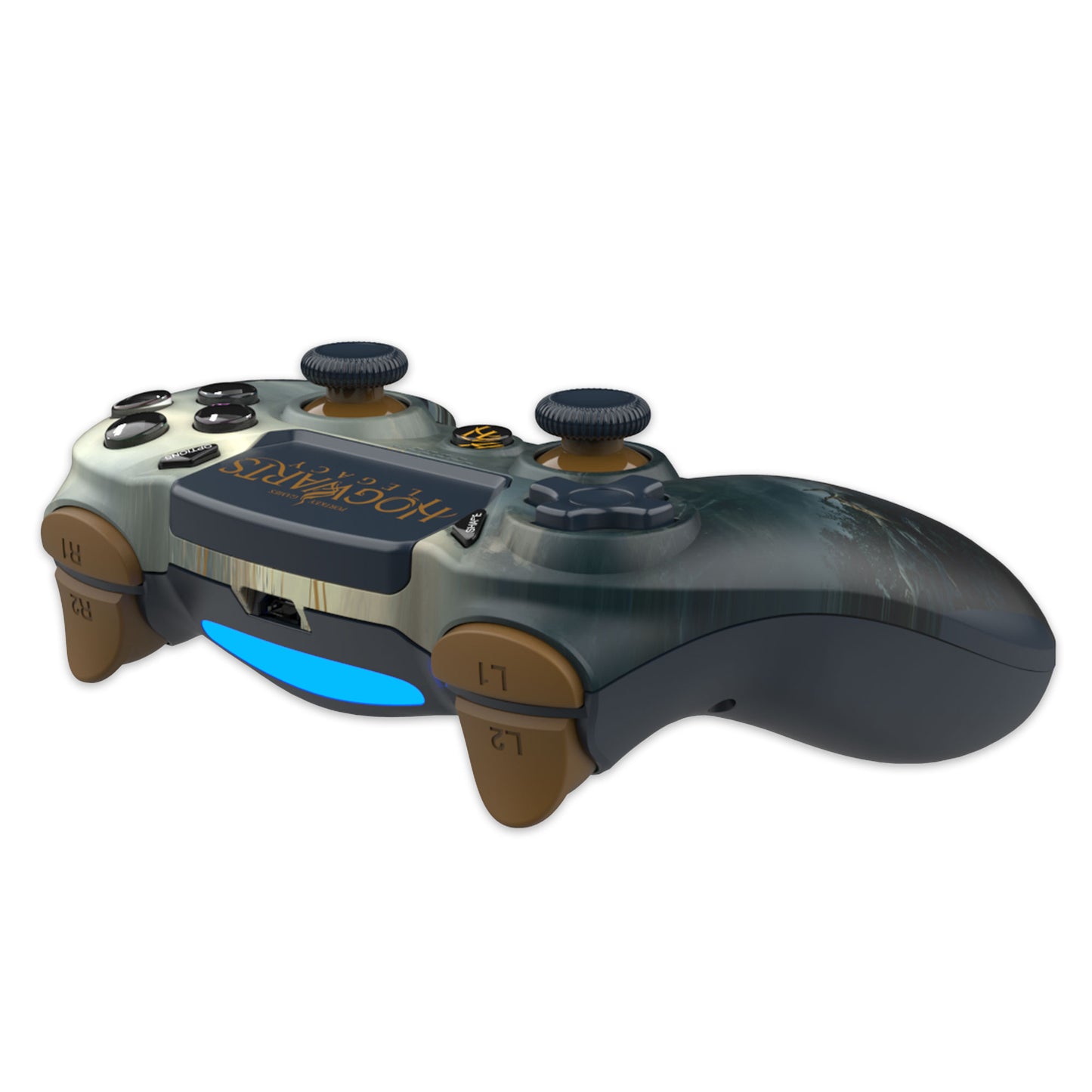 Freaks and Geeks Hogwarts Legacy Wireless PS4 controller Illuminated buttons - Landscape