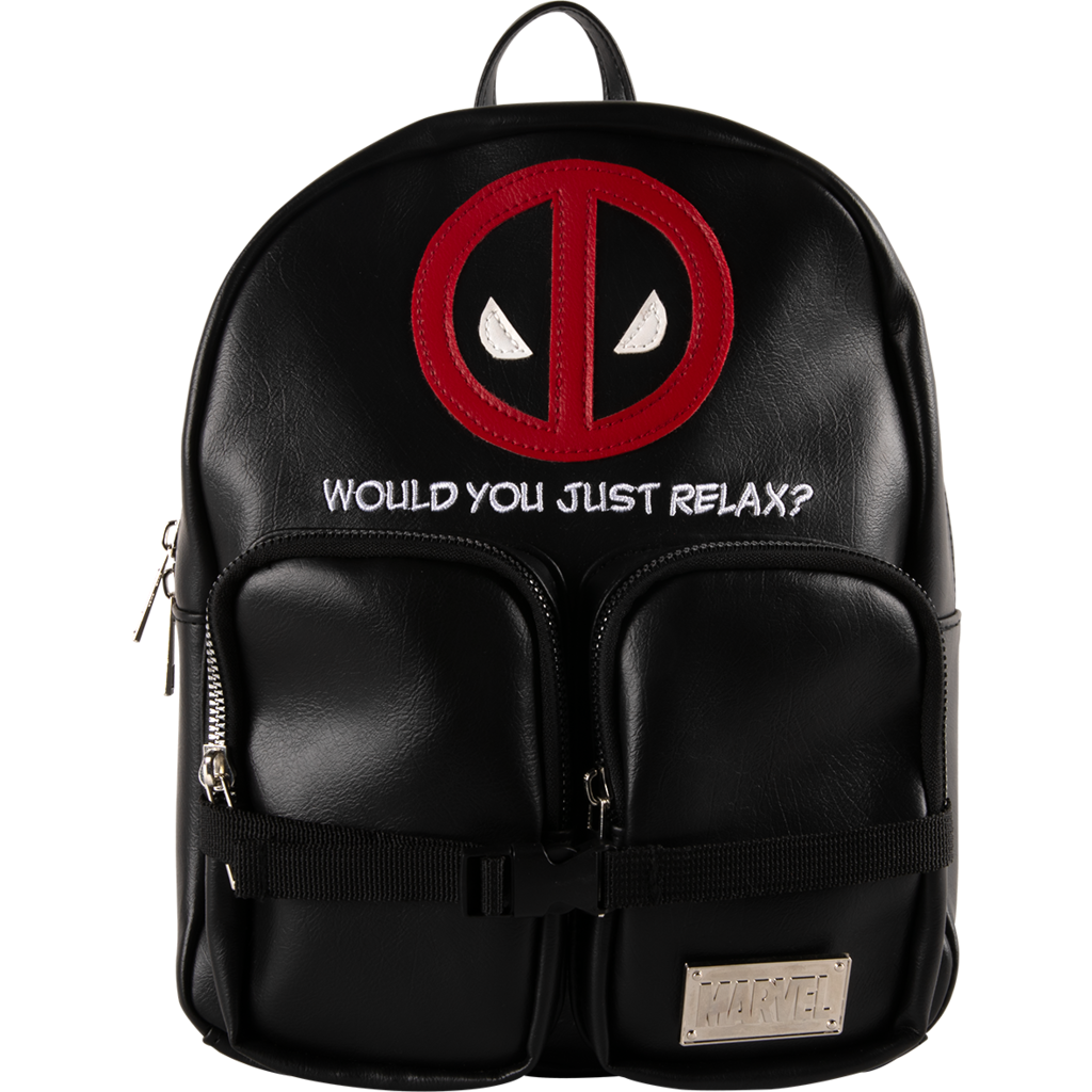 deadpool leather backpack Officially Licensed Marvel Deadpool Premium Faux Leather Backpack – Shopthelot
