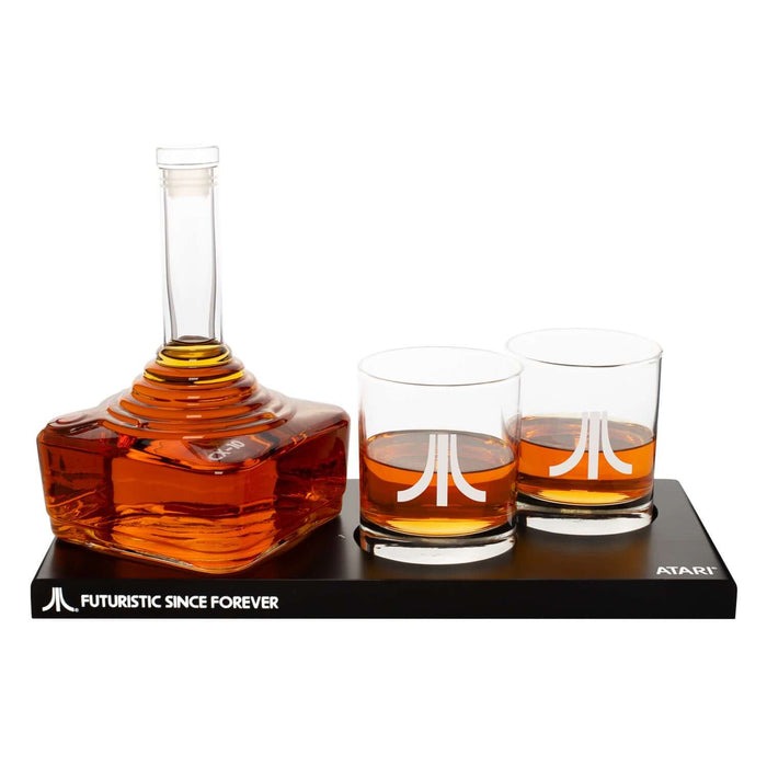 Atari CX-10 Controller Joystick Decanter & Whisky Glass Set