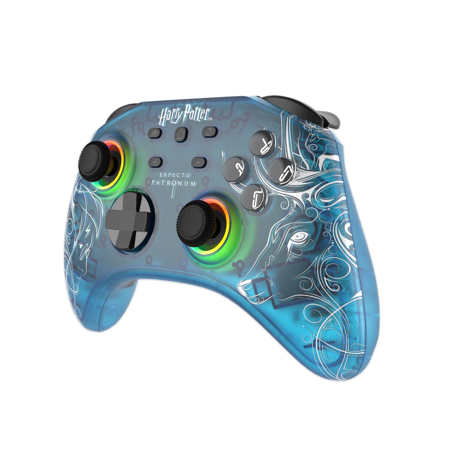 Freaks And Geeks Harry Potter RGB Wireless Controller for Switch - Translucid Patronus Design