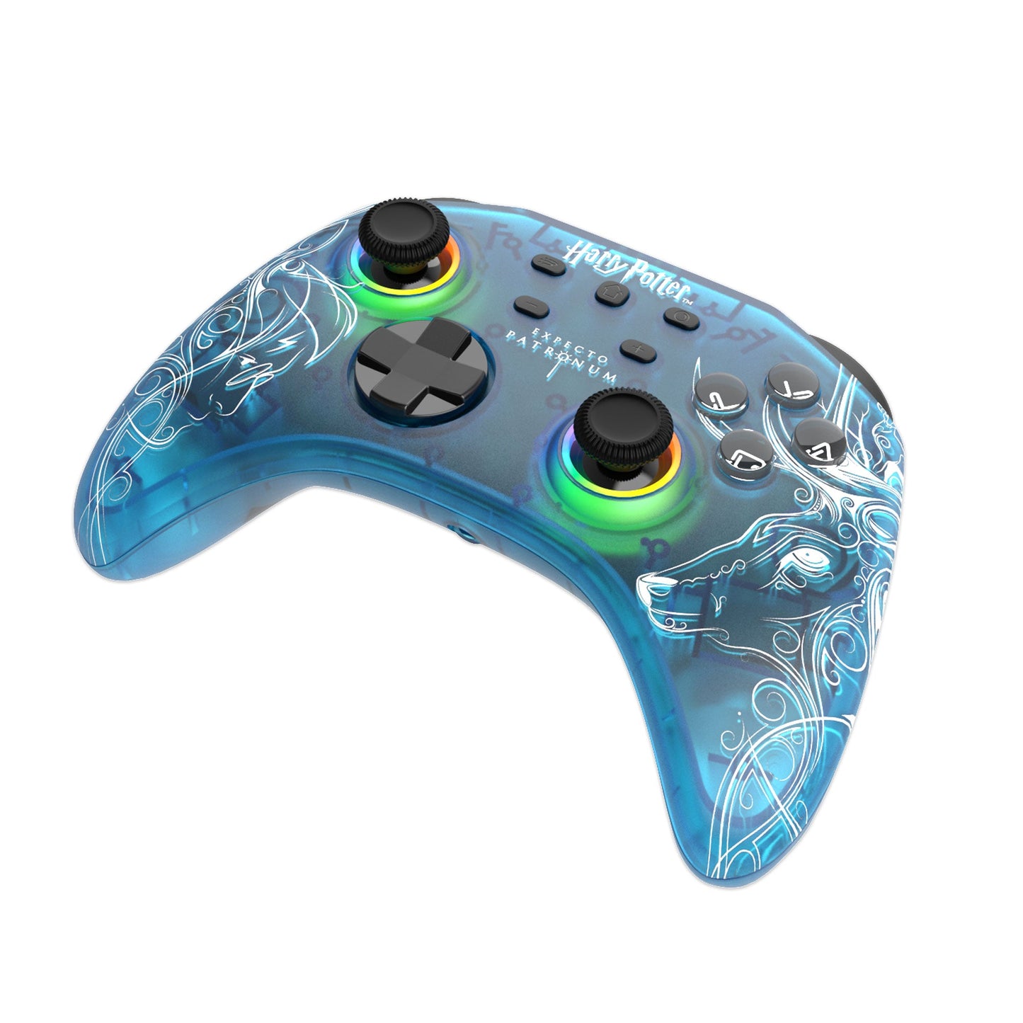 Freaks And Geeks Harry Potter RGB Wireless Controller for Switch - Translucid Patronus Design