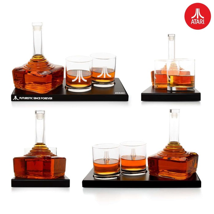 Atari CX-10 Controller Joystick Decanter & Whisky Glass Set
