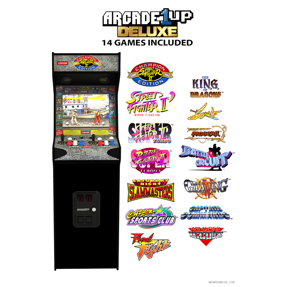 Arcade1up - Street Fighter Deluxe 14-In-1 Wifi Enabled Arcade Machine