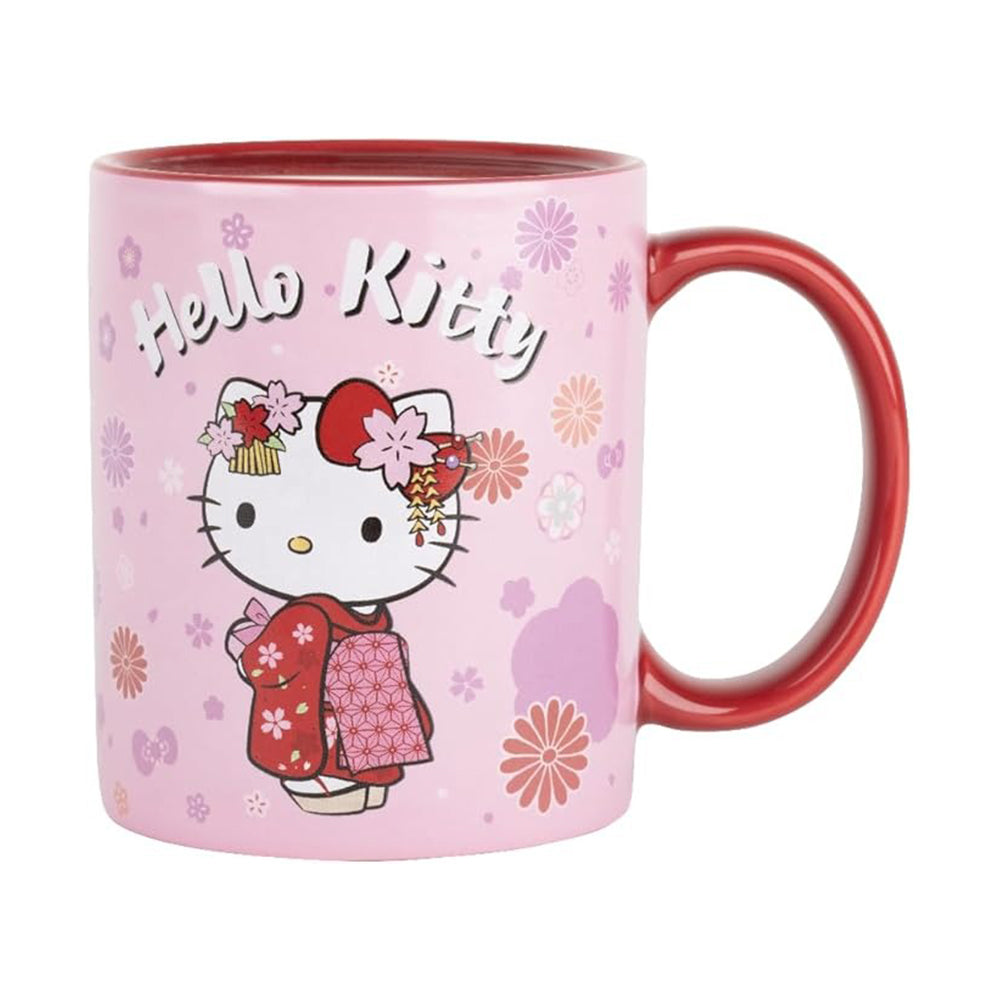 Hello Kitty 'Red Kimono' Heat Change 330ml Mug