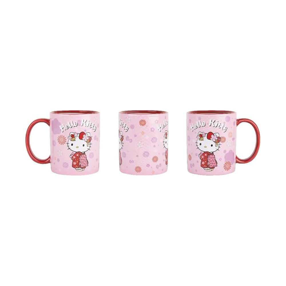 Hello Kitty 'Red Kimono' Heat Change 330ml Mug