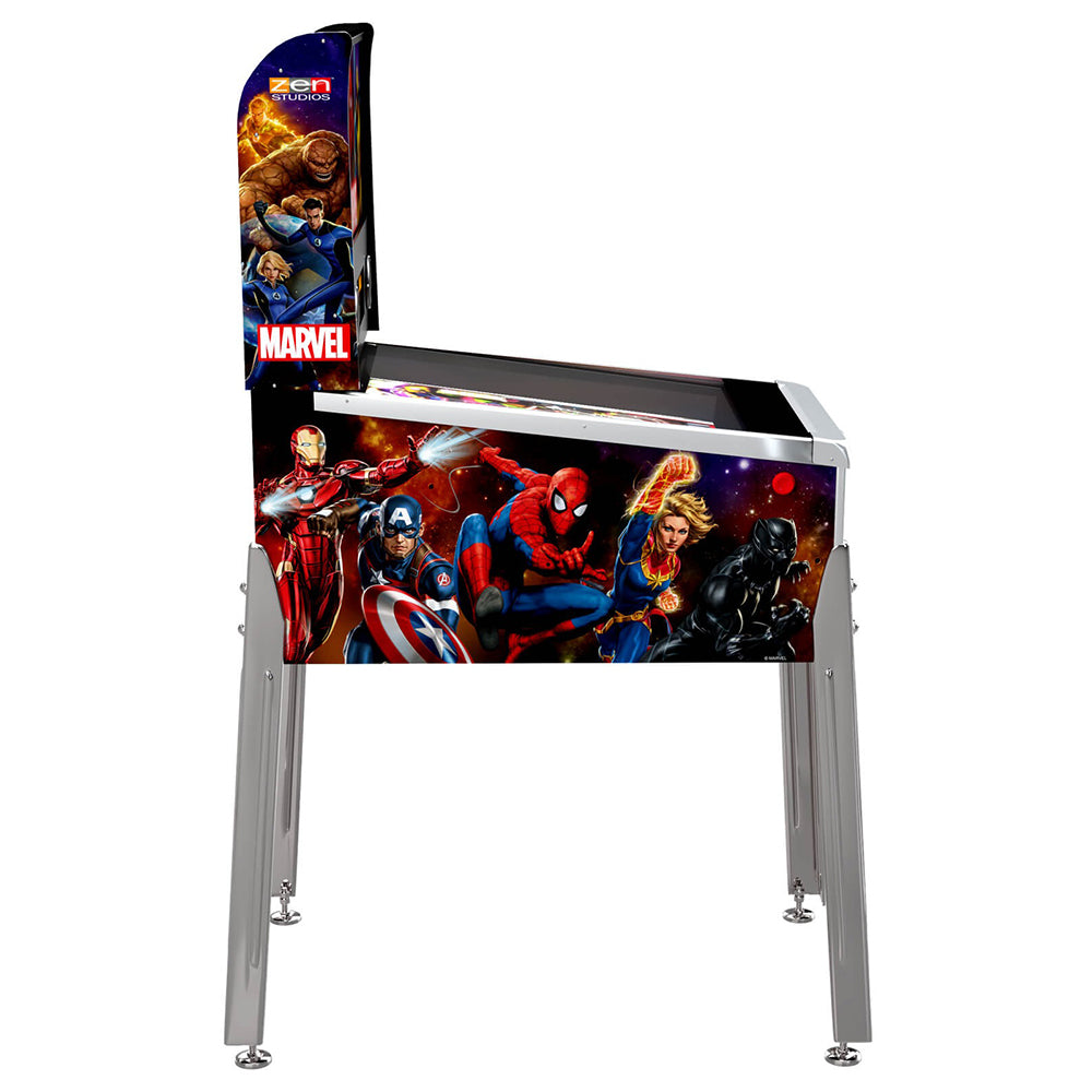 Arcade1up Marvel Digital Pinball Machine 10-in-1 Arcade Pinball With Dual LCD Screens