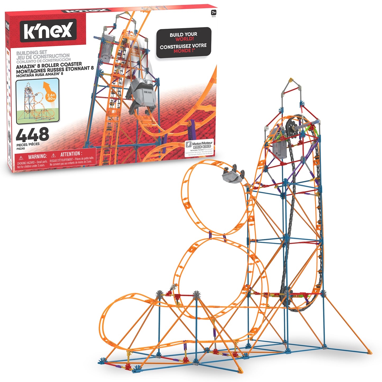 K'NEX "Amazin' 8" Motorised Roller Coaster Building Set