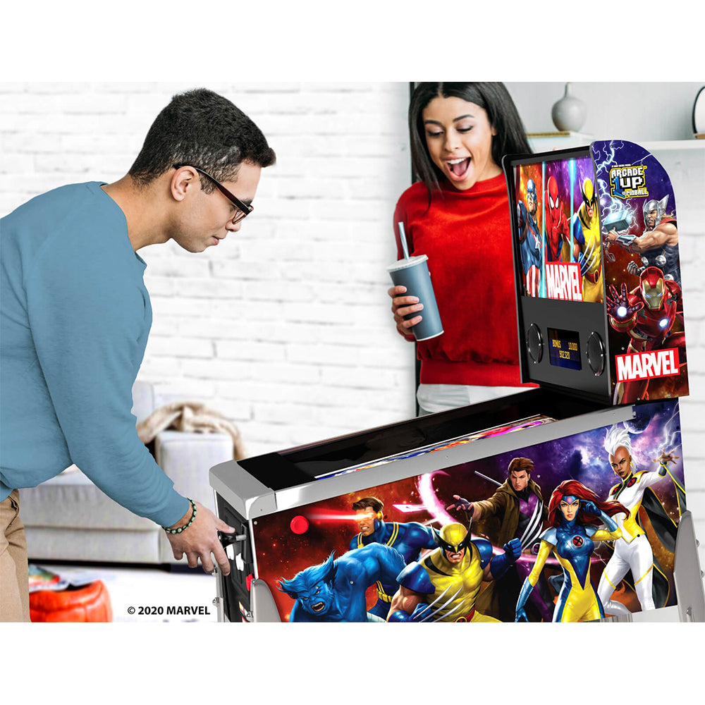 Arcade1up Marvel Digital Pinball Machine 10-in-1 Arcade Pinball With Dual LCD Screens