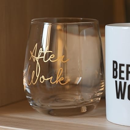Thumbs Up! - Before Work After Work Mug and Wine Glass Set