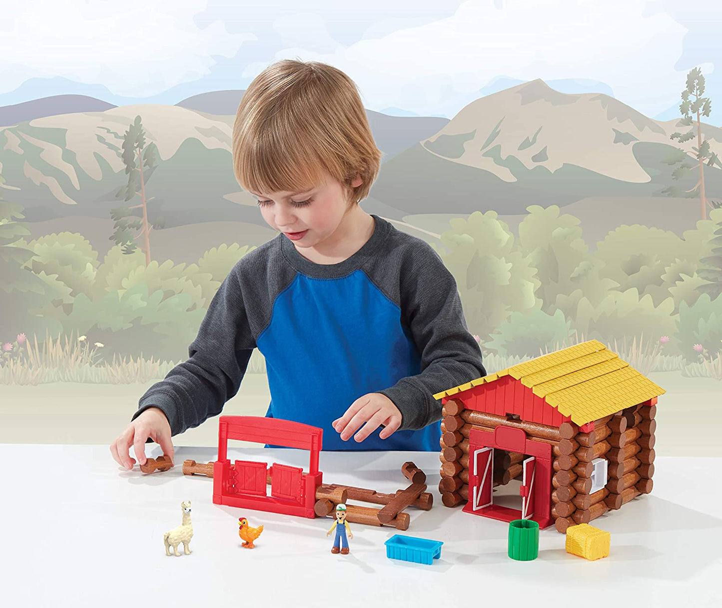 LINCOLN LOGS Fun on the Farm Build & Playset