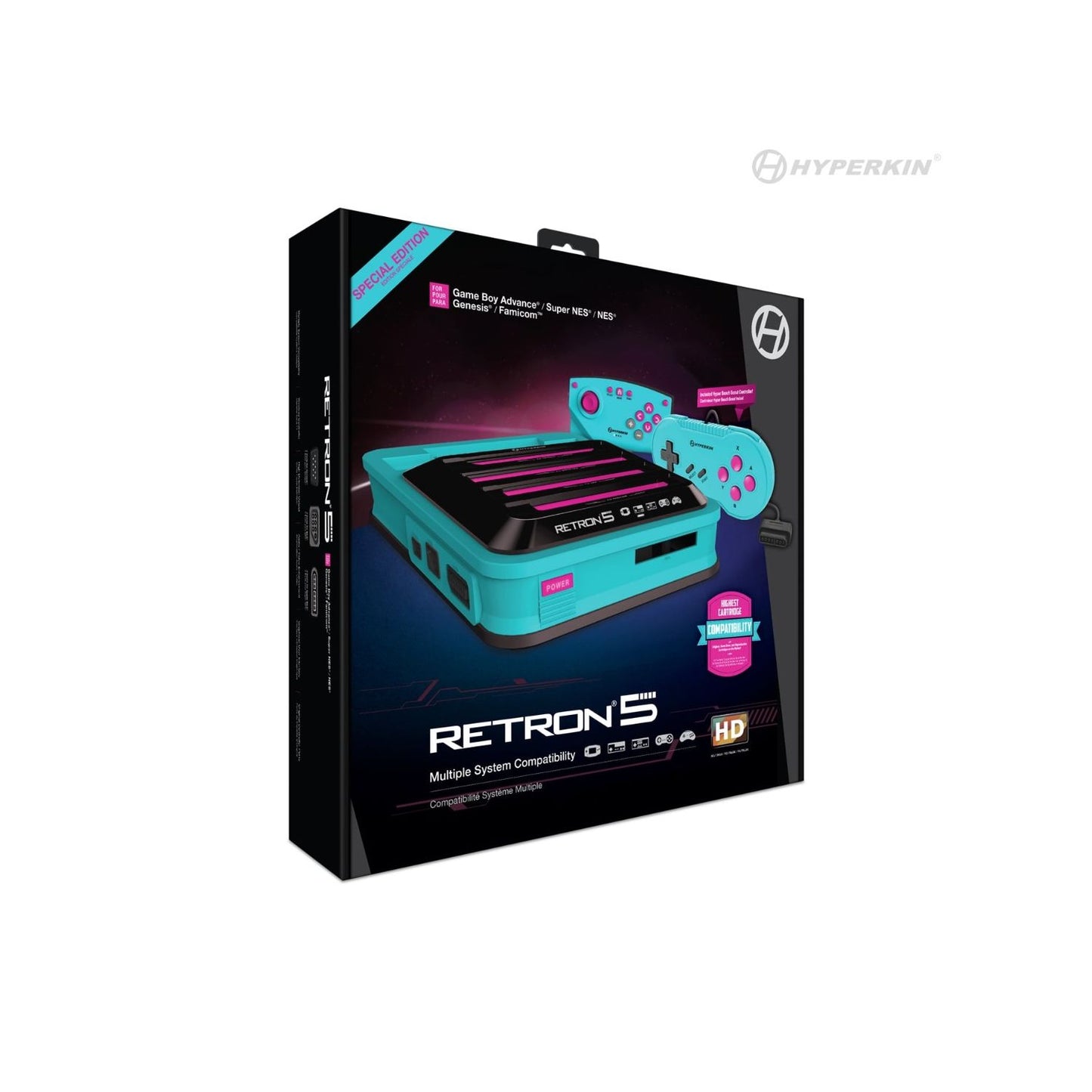 Hyperkin RetroN 5 HD Gaming Console for NES®/ Super NES®/ Super Famicom™/ Genesis/ Mega Drive/ Famicom™/ Game Boy®/ Game Boy Color®, and Game Boy Advance® - Hyper Beach