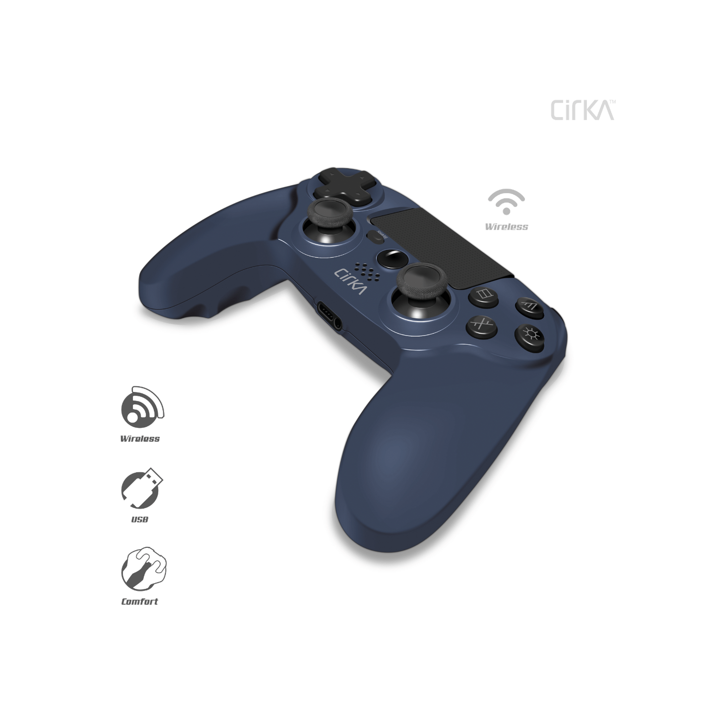 NuForce PS4 Wireless Controller - Blue