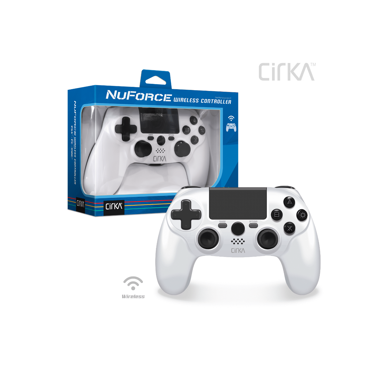 NuForce PS4 Wireless Controller - White