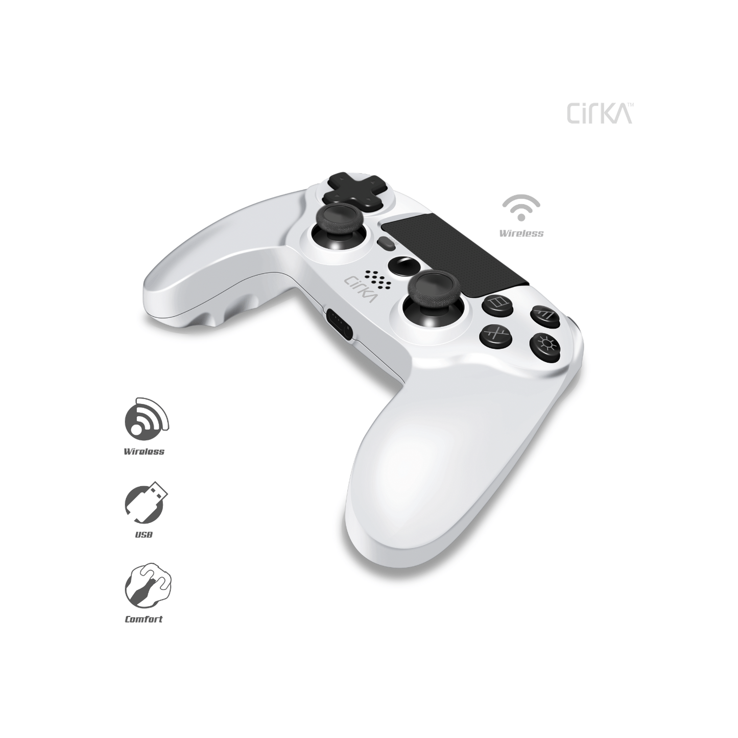 NuForce PS4 Wireless Controller - White