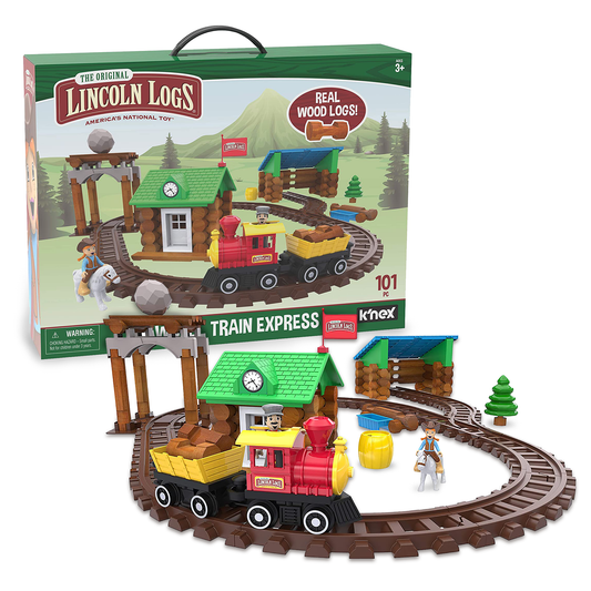 LINCOLN LOGS Sawmill Express Train Building Set