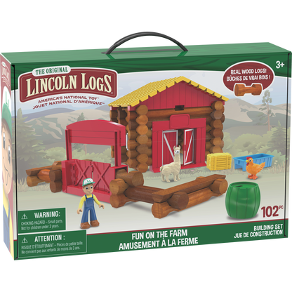 LINCOLN LOGS Fun on the Farm Build & Playset