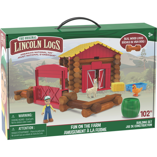 LINCOLN LOGS Fun on the Farm Build & Playset