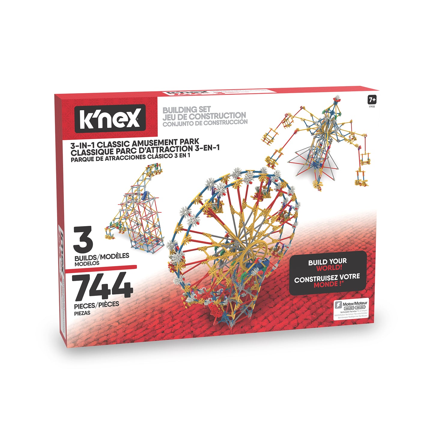K'NEX 3 N 1 Motorised Amusement Park Building Set
