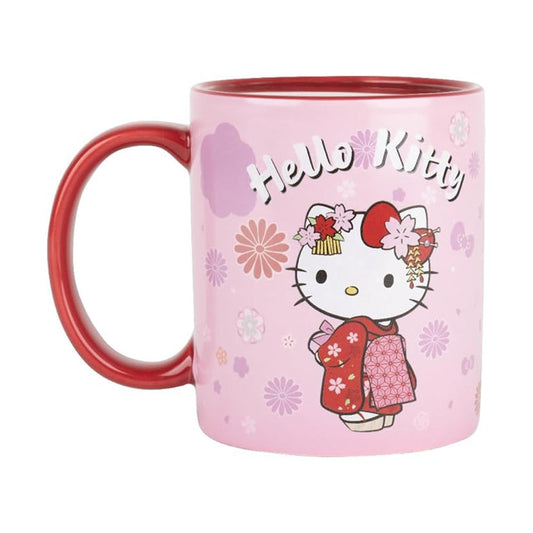 Hello Kitty 'Red Kimono' Heat Change 330ml Mug