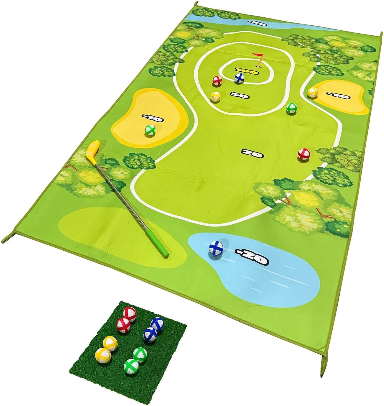 Golf Tee Mat Mini Golf Game for Home & Indoors