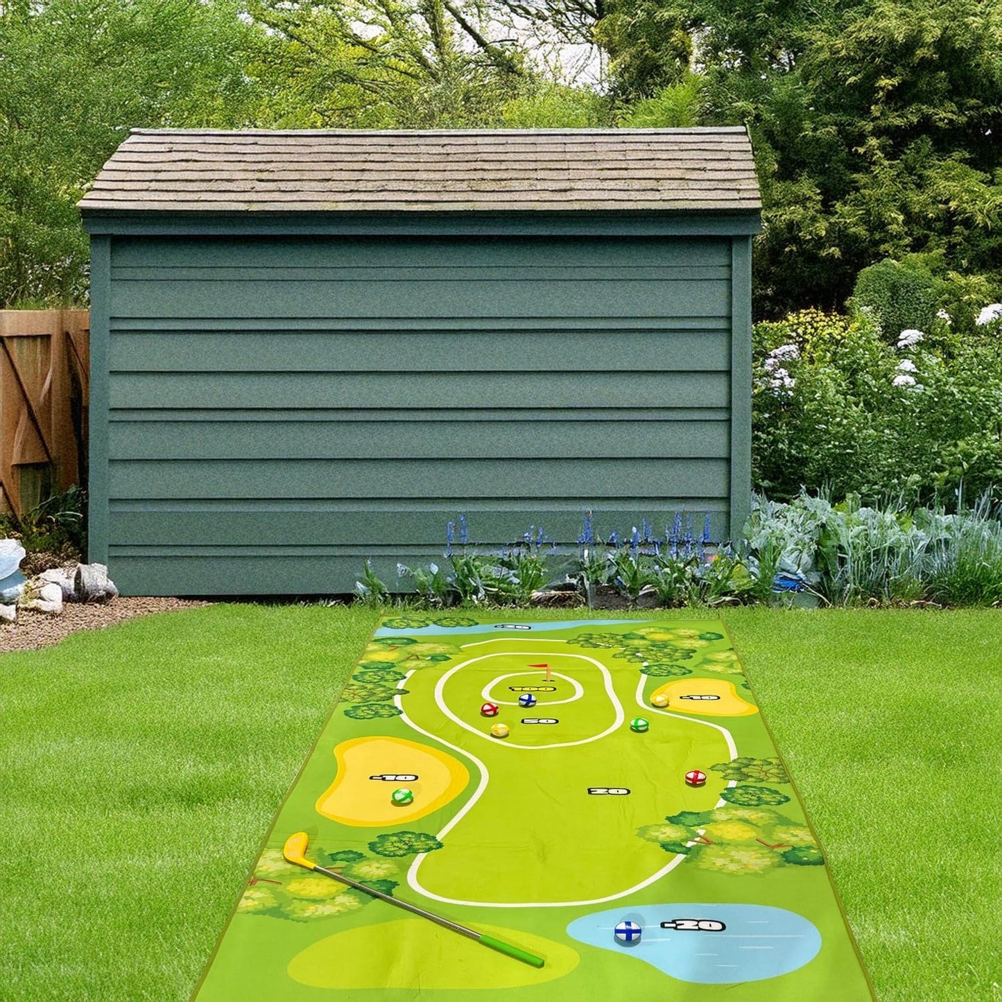 Golf Tee Mat Mini Golf Game for Home & Indoors