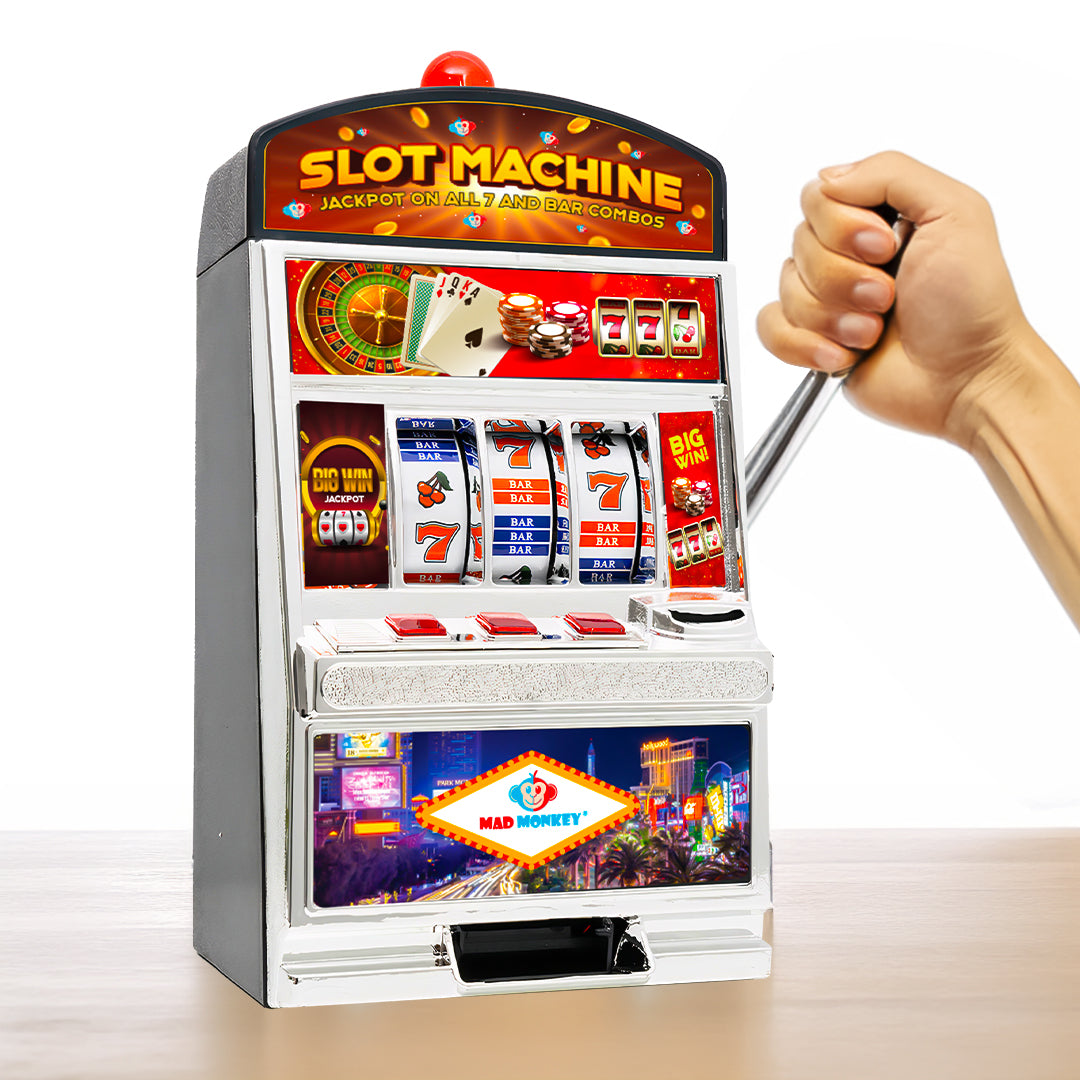 Mad Monkey - Slot Machine XL Money Box Tabletop Toy