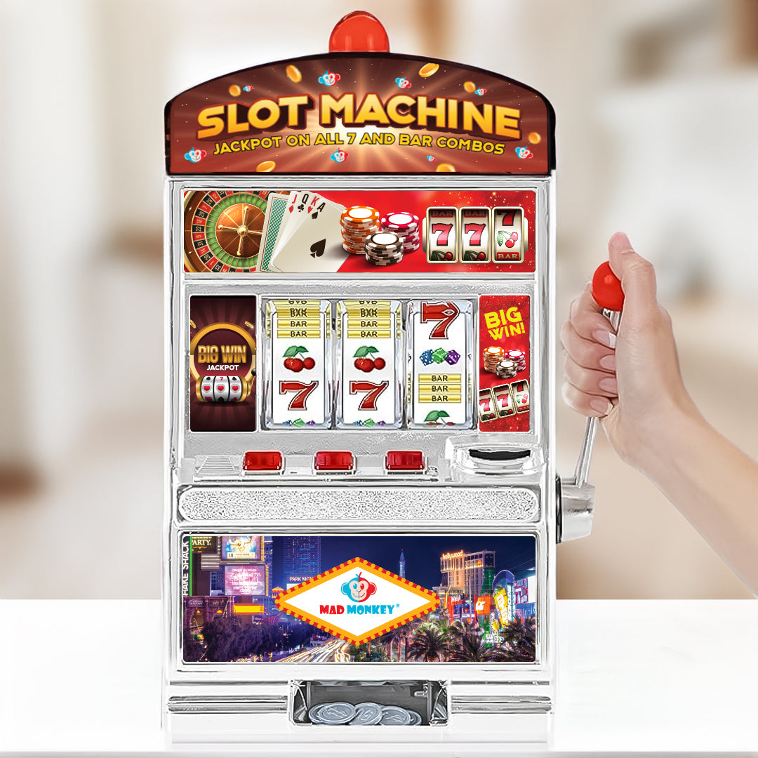 Mad Monkey - Slot Machine XL Money Box Tabletop Toy