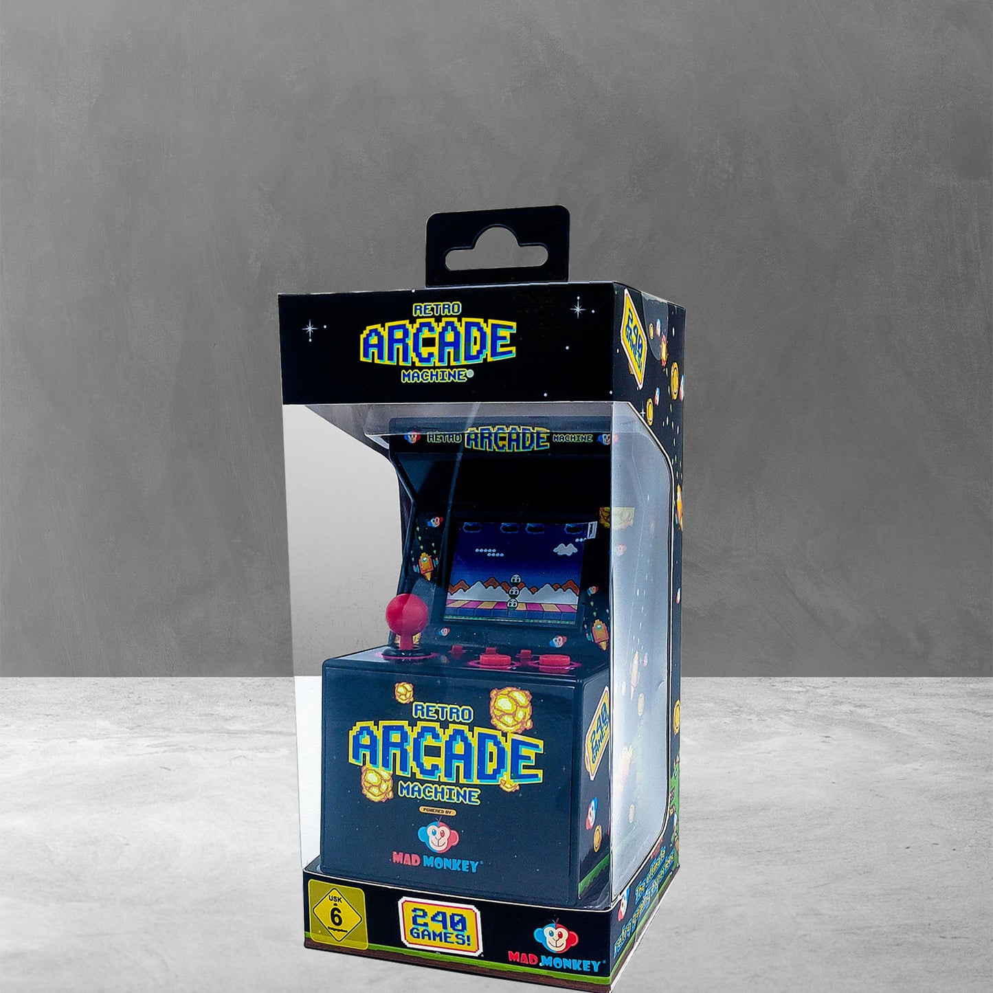 Mad Monkey - Retro Mini Arcade Machine - 240 x 8-Bit Games