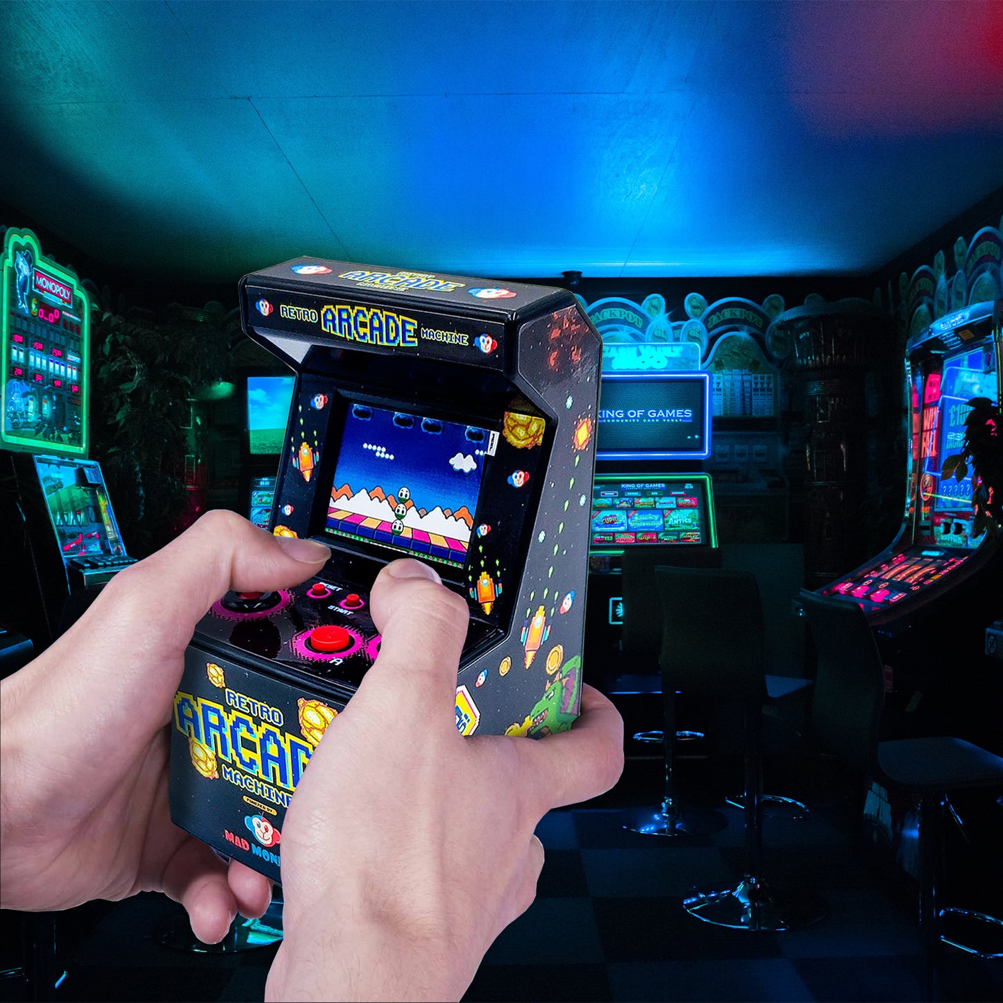 Mad Monkey - Retro Mini Arcade Machine - 240 x 8-Bit Games