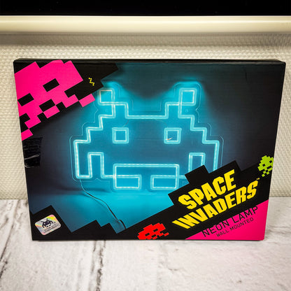 Space Invaders Logo Neon Lamp