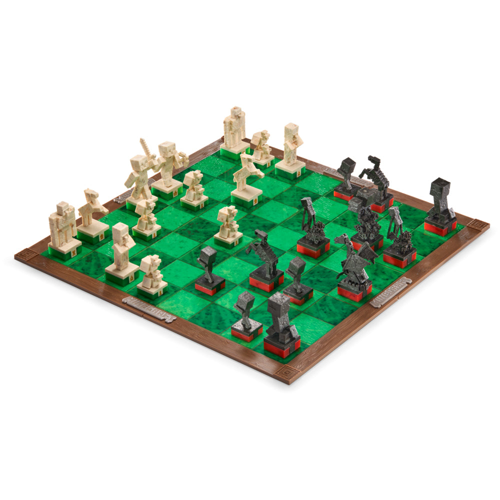 Minecraft Overworld Heroes VS Hostile Mobs Chess Set