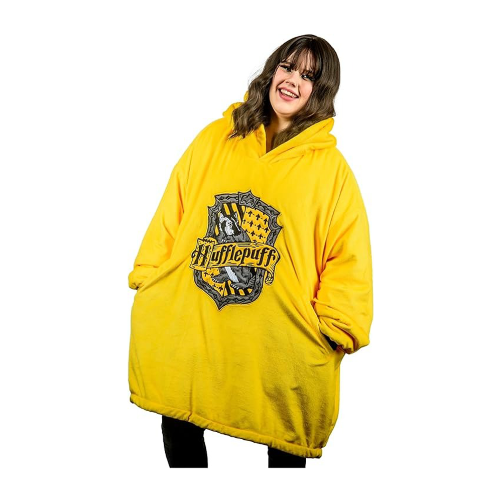 Harry Potter: Hufflepuff Oversized Blanket Hoodie - Sherpa-fleece lined