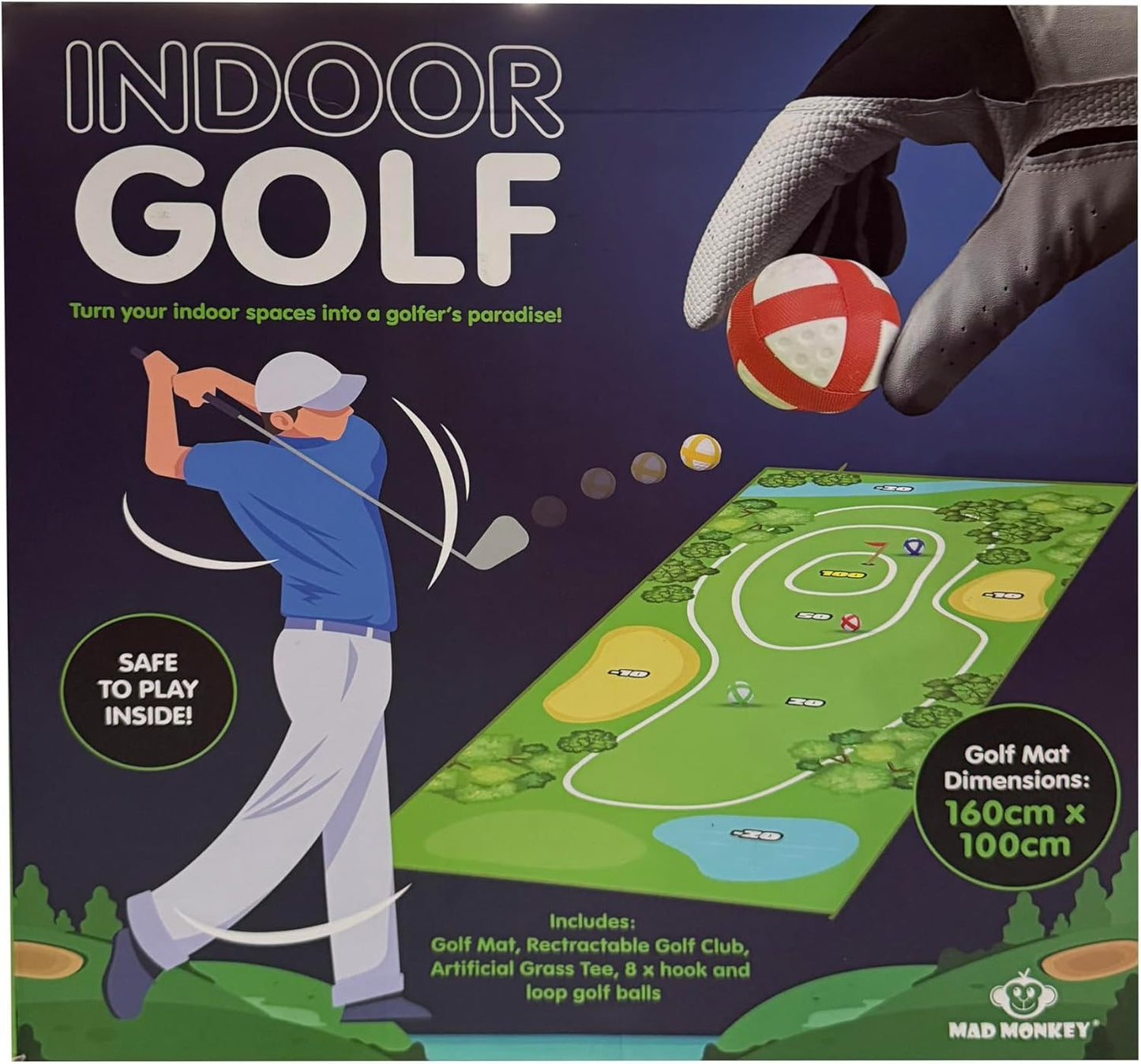 Golf Tee Mat Mini Golf Game for Home & Indoors