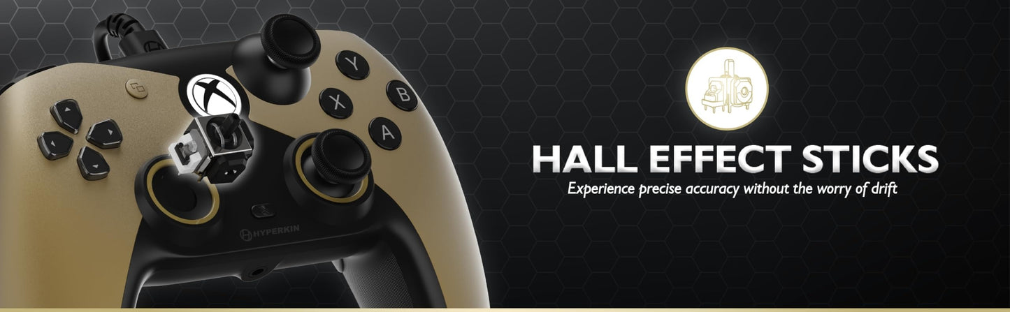 Hyperkin Competitor Wired Xbox Controller with Hall Effect Sticks (Gold) PRE-ORDER | Ship Date: 29/10/25