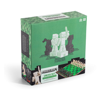 Minecraft Overworld Heroes VS Hostile Mobs Chess Set