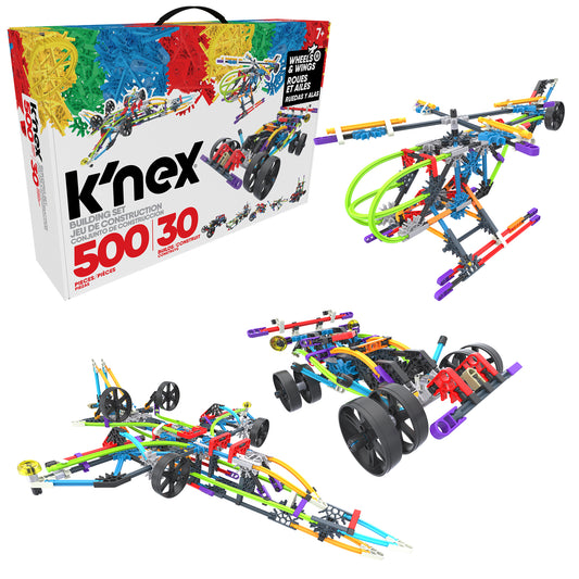 K'NEX Classics Wings and Wheels Building Set 30 Models Incl.