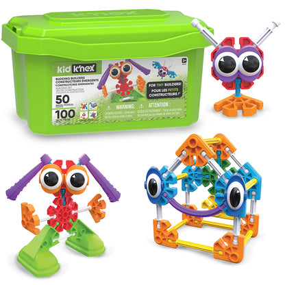 Kid K'NEX Budding Builders Set 100 Pieces 50 Model designs