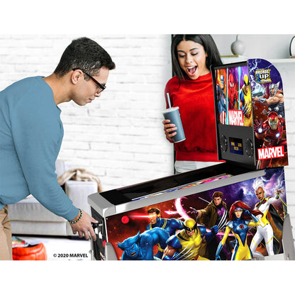 Arcade1up Marvel Digital Pinball Machine 10-in-1 Arcade Pinball With Dual LCD Screens