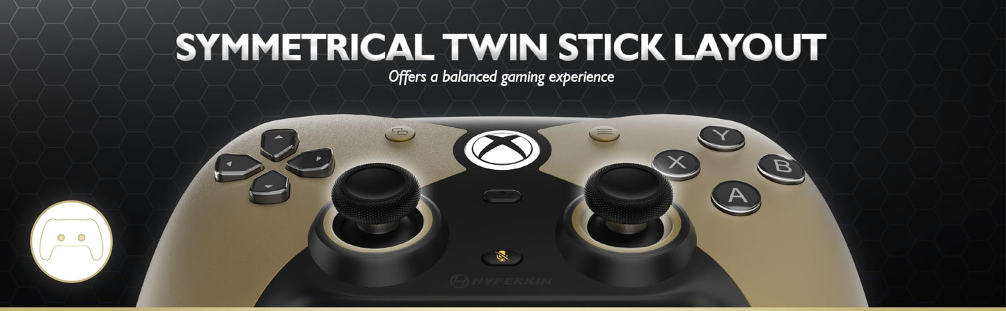 Hyperkin Competitor Wired Xbox Controller with Hall Effect Sticks (Gold) PRE-ORDER | Ship Date: 29/10/25