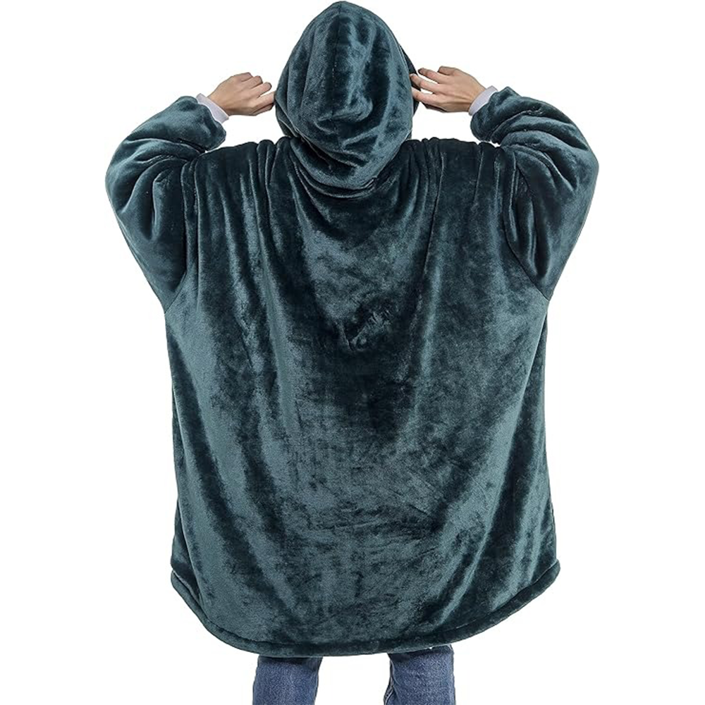 Harry Potter: Unisex Slytherin Oversized Blanket Hoodie - Comfortable Sherpa fleece lining and pockets