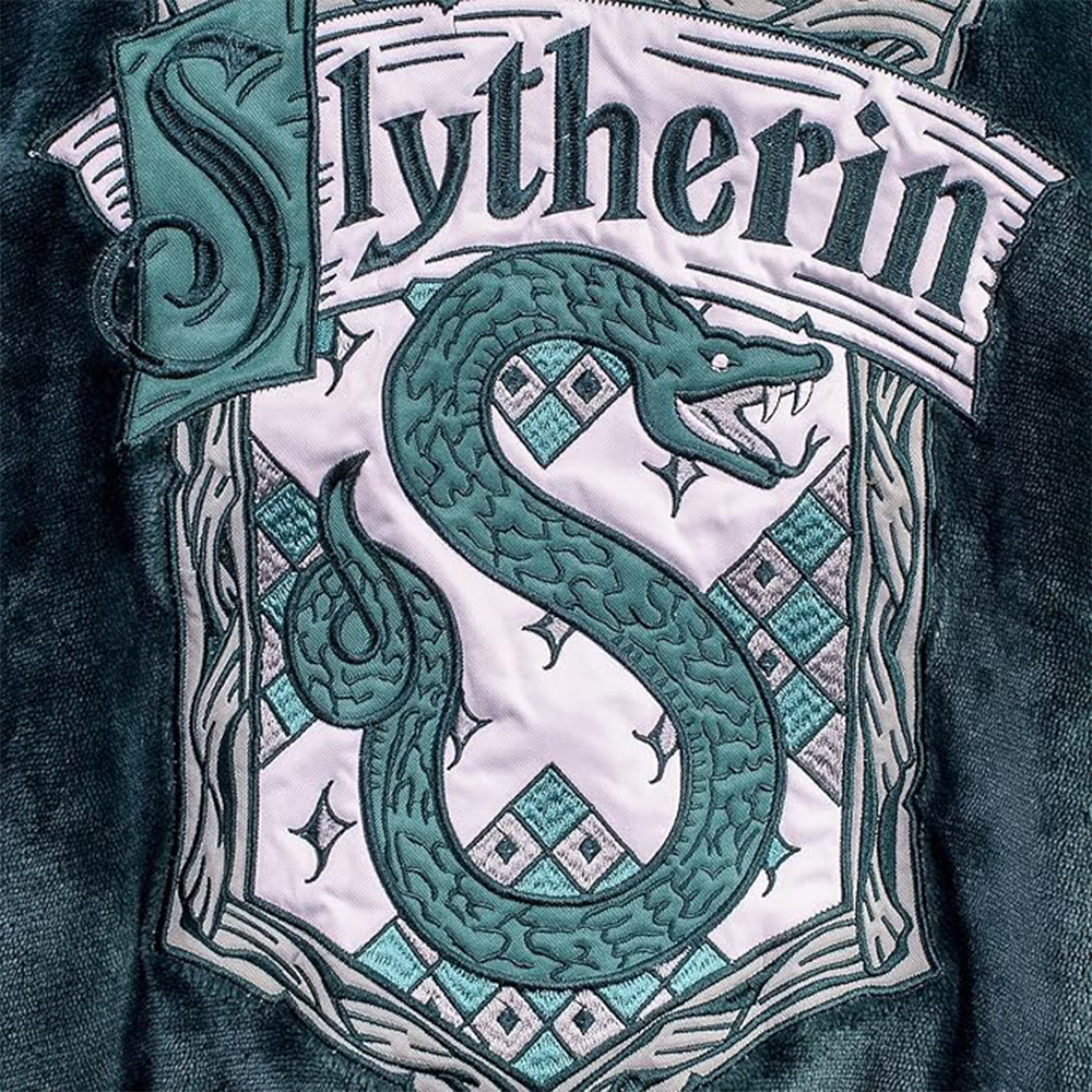 Harry Potter: Unisex Slytherin Oversized Blanket Hoodie - Comfortable Sherpa fleece lining and pockets