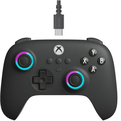 8BitDo Ultimate C Wired Controller for Xbox Series X|S and PC with RGB and Hall Effect Joysticks (Dark Grey)