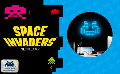 Space Invaders Logo Neon Lamp