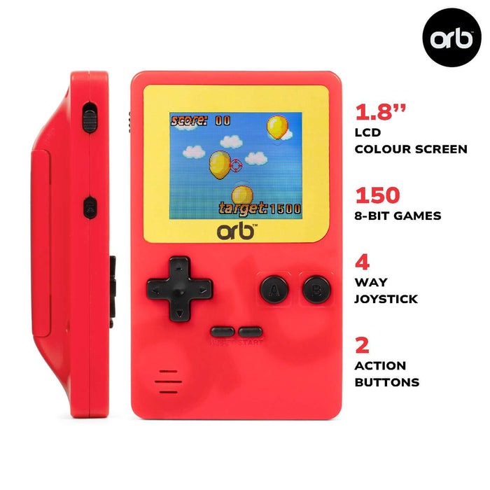 Thumbs Up! - Orb Retro Mini Handheld Games Console (150-in-1 Games)