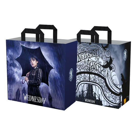 Wednesday Addams & Nevermore Academy Shopping Tote Bag 2x Bundle