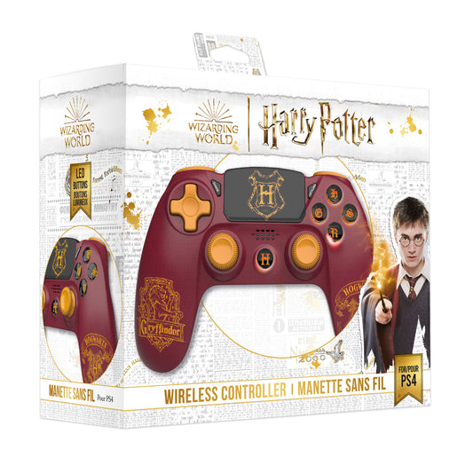 Harry Potter - Wireless PS4 controller - Audio jack - Illuminated buttons - Gryffindor - Red